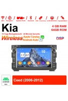 7 Zoll Android 12.0 Autoradio / Multimedia 4GB RAM 64GB ROM Für Kia Ceed 2006-2013 Mit WiFi NAVI Bluetooth USB
