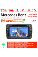 7" Android 12.0 Autoradio 4GB RAM 64GB ROM Für Benz C-klasse W203 W209 G-klasse W463 Eine Klasse W168 Vito Built-in Carplay / Android Auto
