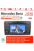 7 Zoll Android 12.0 Autoradio / Multimedia 4GB RAM 64GB ROM Für Benz W164 X164 Built-in Carplay / Android Auto