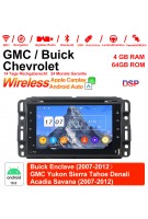 7 Zoll Android 12.0 Autoradio / Multimedia 4GB RAM 64GB ROM Für GMC sierra Yukon Savana Denali/Buick Enclave Chevrolet Mit WiFi NAVI Bluetooth USB