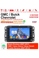 7 Zoll Android 12.0 Autoradio / Multimedia 4GB RAM 64GB ROM Für GMC sierra Yukon Savana Denali/Buick Enclave Chevrolet Mit WiFi NAVI Bluetooth USB