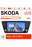 8 Zoll Android 12.0 Autoradio / Multimedia 4GB RAM 64GB ROM Für SKODA Fabia Mit WiFi NAVI Bluetooth USB