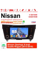 8 Zoll Android 12.0 Autoradio / Multimedia 4GB RAM 64GB ROM Für Nissan Qashqai X-trail Dualis Rogue 2013-2018 Mit WiFi NAVI Bluetooth USB