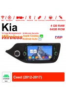 8 Zoll Android 12.0 Autoradio / Multimedia 4GB RAM 64GB ROM Für Kia Ceed 2012-2017 Mit WiFi NAVI Bluetooth USB