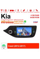 8 Zoll Android 12.0 Autoradio / Multimedia 4GB RAM 64GB ROM Für Kia Ceed 2012-2017 Mit WiFi NAVI Bluetooth USB
