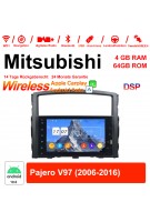 8 Zoll Android 12.0 Autoradio / Multimedia 4GB RAM 64GB ROM Für Mitsubishi Pajero V97 2006-2016 Built-in CarPlay / Android Auto