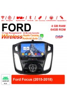 9 Zoll Android 12.0 Autoradio / Multimedia 4GB RAM 64GB ROM Für Ford Focus 2015-2018 Mit WiFi NAVI Bluetooth USB