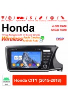 9 Zoll Android 12.0 Autoradio / Multimedia 4GB RAM 64GB ROM Für Honda CITY 2015-2018 Mit WiFi NAVI Bluetooth USB