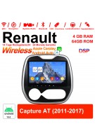 9 Zoll Android 12.0 Autoradio / Multimedia 4GB RAM 64GB ROM Für Renault Capture AT 2011-2017 Mit WiFi NAVI Bluetooth USB