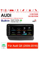 Qualcomm Snapdragon 665 8 Core Android 11.0  Autoradio / Multimedia 6GB RAM 128GB ROM Für Audi Q5 (2009-2016) Built-in CarPlay