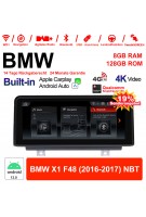 10.25 Zoll Qualcomm Snapdragon 665 8 Core Android 13.0 4G LTE Autoradio / Multimedia USB WiFi Navi Carplay Für BMW X1  F48 (2016-2017) NBT