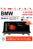 10.25 Zoll Qualcomm Snapdragon 665 8 Core Android 12.0 4G LTE Autoradio / Multimedia USB WiFi Navi Carplay Für BMW X5/X6 E70/71 (2007-2010) CCC