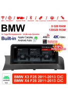 10.25 Zoll Qualcomm Snapdragon 665 8 Core Android 12.0 4G LTE Autoradio / Multimedia USB WiFi Navi Carplay Für BMW X3/X4 F25/26 (2011-2013) CIC