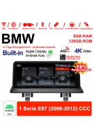 10.25 Zoll Qualcomm Snapdragon 665 8 Core Android 13.0 4G LTE Autoradio / Multimedia USB WiFi Navi Carplay Für BMW 1er E87 (2006-2012) CCC