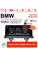 10.25 Zoll Qualcomm Snapdragon 665 8 Core Android 12.0 4G LTE Autoradio / Multimedia USB WiFi Navi Carplay Für BMW 1er E87 (2006-2012) CIC