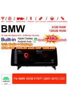 12.3 Zoll Qualcomm Snapdragon 662 8 Core Android 13.0 4G LTE Autoradio / Multimedia USB Carplay Für BMW X5/X6 E70/71 (2007-2010) CCC Mit WiFi
