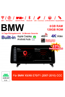 12.3 Zoll Qualcomm Snapdragon 662 8 Core Android 13.0 4G LTE Autoradio / Multimedia USB Carplay Für BMW X5/X6 E70/71 (2007-2010) CCC Mit WiFi