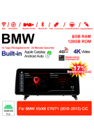 12.3 Zoll Qualcomm Snapdragon 662 8 Core Android 13.0 4G LTE Autoradio / Multimedia USB WiFi Carplay Für BMW X5/X6 E70/71 (2011-2013) CIC 