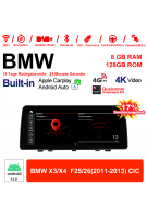 12.3 Zoll Qualcomm Snapdragon 662 8 Core Android 13.0 4G LTE Autoradio / Multimedia USB Carplay Für BMW X3/X4 F25/26 (2011-2013) CIC Mit WiFi