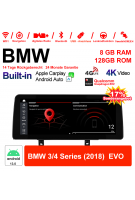 12.3 Zoll Qualcomm Snapdragon 662 8 Core Android 13.0 4G LTE Autoradio / Multimedia USB Carplay Für BMW 3/4 Series (2018) EVO Mit WiFi