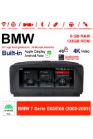 8.8 Zoll Qualcomm Snapdragon 662 8 Core Android 13.0 4G LTE Autoradio / Multimedia USB WiFi Navi Carplay Für BMW 7 Series E65/E66 (2005-2009)