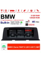 10.25 Zoll Qualcomm Snapdragon 665 8 Core Android 13.0 4G LTE Autoradio / Multimedia USB WiFi Navi Carplay Für BMW 6 Series F06 /F12 2013-2017 NBT