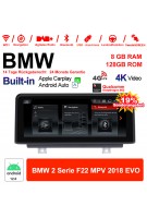 8.8 Zoll Qualcomm Snapdragon 665 8 Core Android 12.0 4G LTE Autoradio / Multimedia USB WiFi Navi Carplay Für BMW 2 Series MPV (2018) EVO