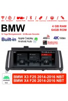 8.8 Zoll Qualcomm Snapdragon 625 8 Core Android 12.0 4G LTE Autoradio / Multimedia BMW X3 F25 2014-2016 NBT BMW X4 F26 2014-2016 NBT