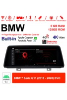 10.25 Zoll Qualcomm Snapdragon 662 8 Core Android 12.0 4G LTE Autoradio / Multimedia USB WiFi Navi Carplay Für BMW 7 Series G11 (2016-2020) EVO