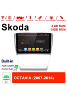 10 Zoll Android 10.0 Autoradio / Multimedia 4GB RAM 64GB ROM Für Skoda Octavia 2007-2014 Mit DSP Built-in Carplay Android Auto