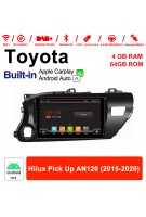 10 Zoll Android 10.0 Autoradio / Multimedia 4GB RAM 64GB ROM Für Toyota Hilux Pick Up AN120 2015 - 2020 Mit DSP Built-in Carplay Android Auto