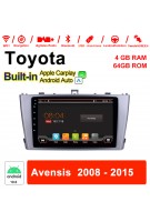 9 Zoll Android 10.0 Autoradio / Multimedia 4GB RAM 64GB ROM Für Toyota Avensis 2008 - 2015 MIT Navi Bluetooth WIFI Built-in Carplay Android Auto