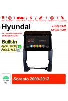 10 Zoll Android 10.0 Autoradio / Multimedia 4GB RAM 64GB ROM Für Hyundai Sorento 2009-2012 MIT Navi Bluetooth WIFI Built-in Carplay Android Auto