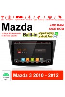 9 Zoll Android 10.0 Autoradio / Multimedia 4GB RAM 64GB ROM Für Mazda 3 2010-2012 MIT Navi Bluetooth WIFI Built-in Carplay Android Auto