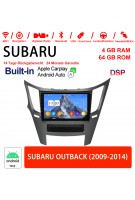 9 Zoll Android 10.0 Autoradio / Multimedia 4GB RAM 64GB ROM Für SUBARU OUTBACK 2009-2014 Built-in Carplay