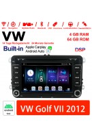 7 Zoll Android 10.0 Autoradio / Multimedia 4GB RAM 64GB ROM Für VW Golf VII 2012 Built-in Carplay