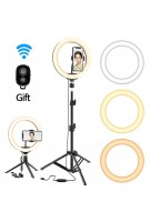 Dimmbares LED Selfie Ringlicht mit Stativ USB Selfie Licht Ringlampe Big Photography Ringlicht mit Ständer für Tiktok Youtube