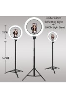 Video-Leuchten Dimmbares Licht Selfie LED-Ringlicht USB-Ringlampe mit Stativ-Stativ Lichtrand für TikTok Youtube