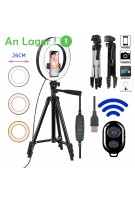 26cm Foto Ringlicht LED Selfie Ringlicht Telefon Bluetooth Remote Lampe Fotografie Beleuchtung Stativhalter Youtube Video