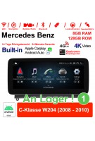 Snapdragon 665 8 Core Android 12.0 4G LTE Autoradio / Multimedia 8GB RAM 128GB ROM Für Benz C-Klasse W204 2008 - 2010 Built-in CarPlay