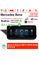 12.3 Zoll Snapdragon 665 8 Core Android 12.0 4G LTE Autoradio / Multimedia 8GB RAM 128GB ROM Für Benz E-Klasse W212 2015-2016 Built-in CarPlay