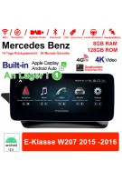 10.25 Zoll Snapdragon 665 8 Core Android 12.0 4G LTE Autoradio / Multimedia 8GB RAM 128GB ROM Für Benz E-Klasse W207 2015 -2016 Built-in CarPlay