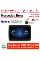 9 Zoll Snapdragon 685 8 Core Android 13.0 4G LTE Autoradio/Multimedia 8GB RAM 128GB ROM Für Benz GLE class W166/GLS class X166 Built-in CarPlay