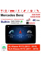 9 Zoll Qualcomm Snapdragon 665 8 Core Android 12.0 4G LTE Autoradio / Multimedia 8GB RAM 128GB ROM Für Mercedes Benz SL / SLK-Klasse R172 Mit WiFi NAVI