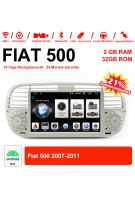 6.2 Zoll Android 10.0 Autoradio / Multimedia 2GB RAM 16GB ROM Für Fiat 500 2007-2011 Mit WiFi NAVI Bluetooth USB Weiß 