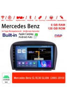 9 Zoll Android 10.0 Autoradio / Multimedia 6GB RAM 128GB ROM Für Mercedes Benz SL R230 SL500 2005-2010