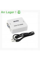 Mini VGA Audio auf HDMI 1080p Konverter Adapter mit 3.5mm Audio Kabel