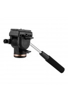 Professionelle Kamera Video Fluid Drag Pan Kopf Dämpfung Stativkopf 6 kg Tragfähigkeit mit Griff 1/4 Zoll Schnellwechselplatten Kompatibel mit Nikon Canon Sony DSLR-Kameras Camcordern