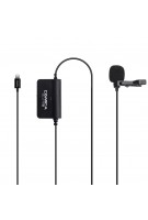 Comica CVM-V05 MI Multifunktionales Einzel-Lavalier-Mikrofon Smartphone-Mikrofon mit stufenloser Verstärkungsregelung Echtzeit-Audioüberwachungsfunktionen Kompatibel mit iPhone iPad iPod