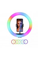 RGB-Ringlicht Foto Lampe Beauty Light 3000K-6000K Dimmbares buntes Licht USB mit Telefonhalterung für Live-Streaming Facial Makeup Vlog